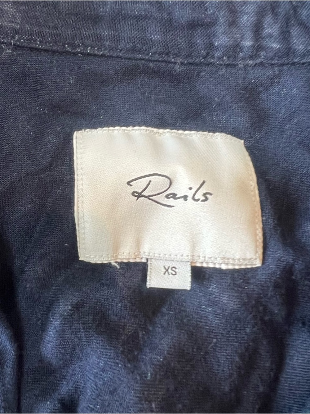 Rails Kendra Flannel Button Down White Navy Forest Long Sleeve XS - Picture 3 of 8